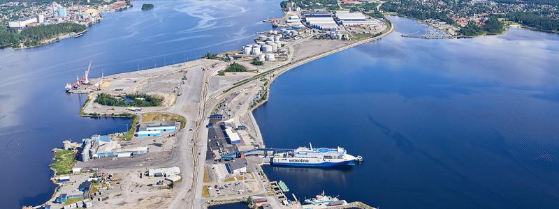 Umeå hamn. Foto: Nyab