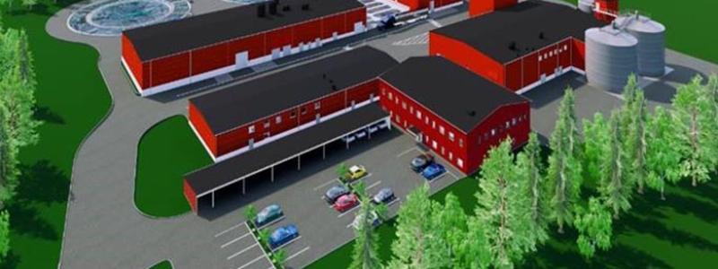 Illustration av det nya reningsverket som ska byggas. Bild: Enköpings kommun