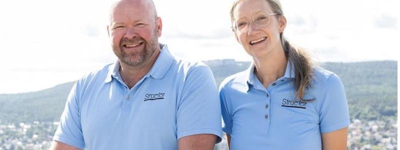 Nytt bolag inom Structorgruppen erbjuder utredning, projektering och projekteringsledning inom mark, väg och vattenprojekt i Sundsvallsregionen. Johan Engström är vd i nya bolaget och Elin Tjernqvist delägare. Foto: Structor Mark Mitt AB