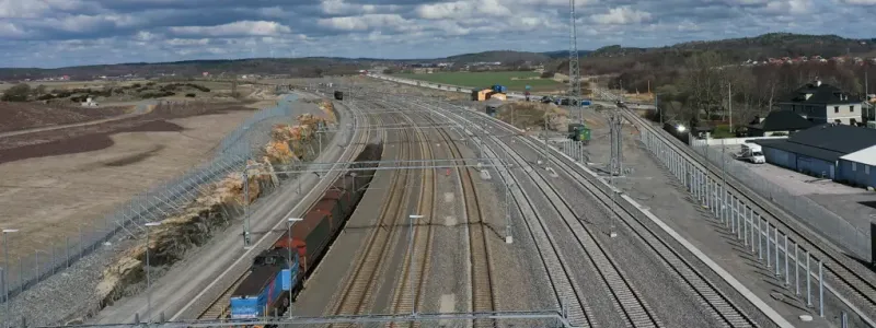 Varbergstunnelns spårområde Foto: Implenia Sverige AB/Trafikverket