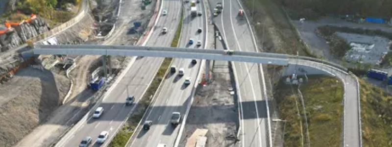 Intensivt arbete pågår just nu med E4 Förbifart Stockholm. Foto: Trafikverket