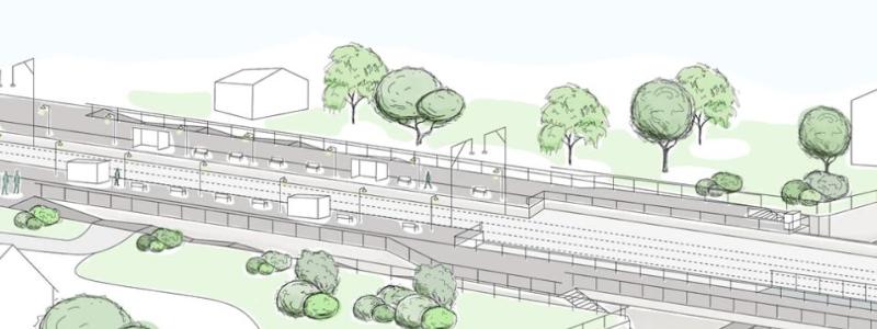 Väse är en del av projektet Tåg i tid och den station på järnvägssträckan mellan Kristinehamn och Karlstad som har flest tågmöten. För att fler tåg ska kunna mötas på banan bygger Trafikverket ut mötesspåret i Väse. Bild: Trafikverket