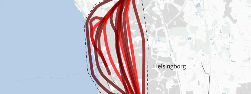 Västkustbanan mellan Maria Station och Helsingborg. Bild: Trafikverket
