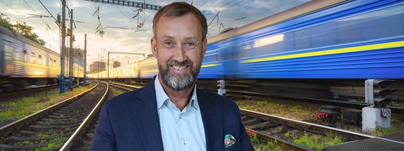Montage, Johan Trouvé & järnväg. Bild: Västsvenska Handelskammaren