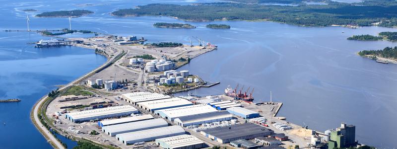 Vy över Umeå Hamn, Foto: Lars Lindh