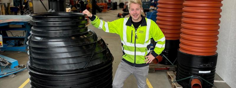 För VA-projektet i Eskilstuna skulle allting vara helsvetsat. Foto: Wavin