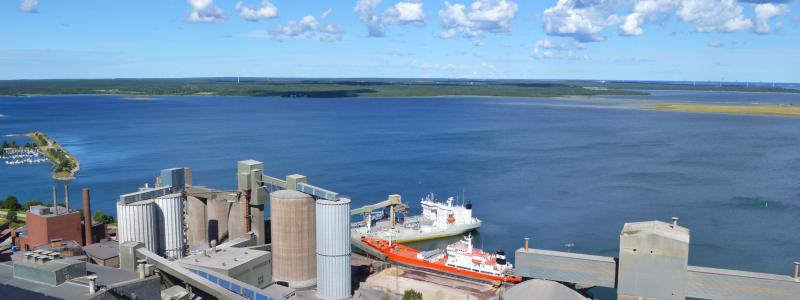Stopp för kalkstensbrytningen i Slite resulterar i ett produktionsbortfall på 140 miljarder kronor. Foto: Cementa