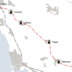 Karta över den aktuella sträckan. Karta: Trafikverket