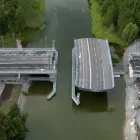Tappströmsbron är byggd enligt då gällande kravställning och saknar därmed ett nödmanövreringssystem. Foto: Trafikverket.