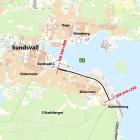 Översiktskarta: över sträckan mellan Kubikenborg och Sundsvall Översiktskarta: Trafikverket