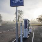 Laddstation för lastbilar, Foto: Elin Gårdestig, Trafikverket