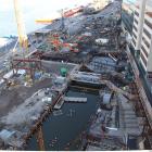 Vy österut från Katarinahissen september 2025. Foto: Sollentuna/Wikimedia Commons / https://commons.wikimedia.org/wiki/File:Slussen_2025-09-27_d.jpg