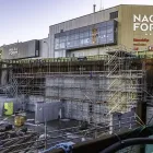 Nya tunnelbanan vid Nacka forum växer fram. Foto: Layher