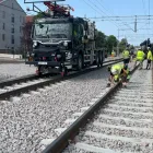 Nya spårväxlar och ett nytt spår på ca 300 meter byggdes. Foto: Charlii Enström