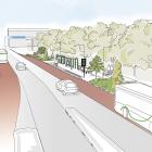 Illustration över Västra Nobelgatan när arbetet är färdigt. Bild: Örebro kommun