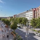 2022 vann Nyréns arkitektkontor en projekttävling om att utforma Avenyn och Götaplatsen, med förslaget AveNy. Konstnären Liva Isaksson Lundin skapar konsten för Avenyn och kommer att samarbeta med både arkitekterna och andra parter i projektet. Visionsbild över Avenyn, skapad av Nyréns Arkitektkontor.