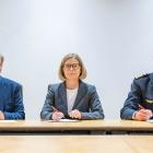 Clas Nilsson, provplatschef för Vidsel Test Range vid Försvarets materielverk, FMV, Birgitta Bergvall-Kåreborn, rektor vid Luleå tekniska universitet och överste Peter Greberg, flottiljchef vid F 21. Foto: Luleå tekniska universitet