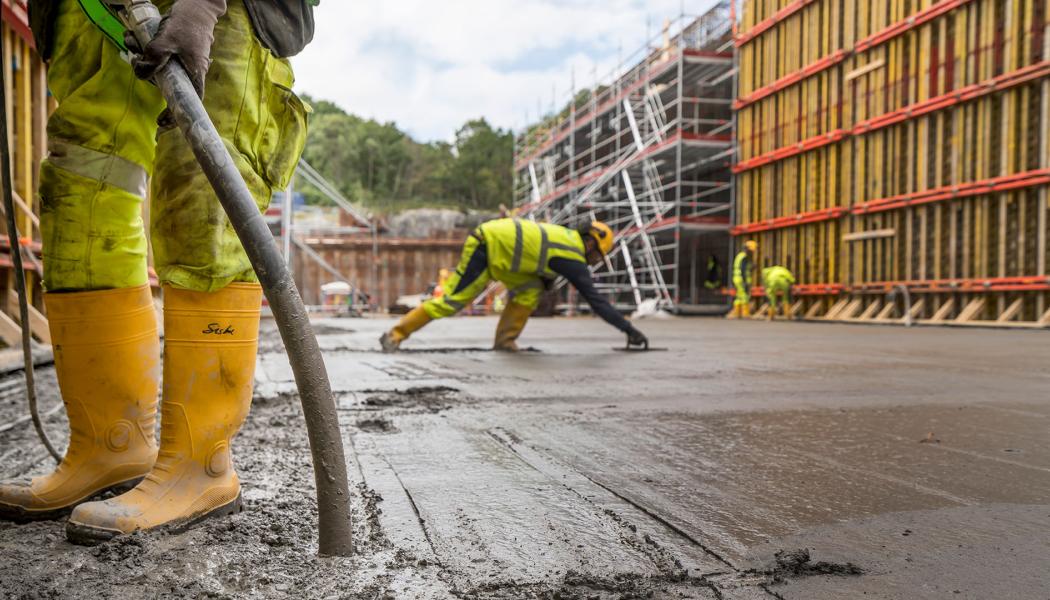 Representanter från Trafikverket medverkar under Betongdagen för att berätta om de stora infrastrukturprojekt som år på gång framöver. På bilden bygget av Hamnbanan till Göteborgs hamn.
FOTO: Skanska
