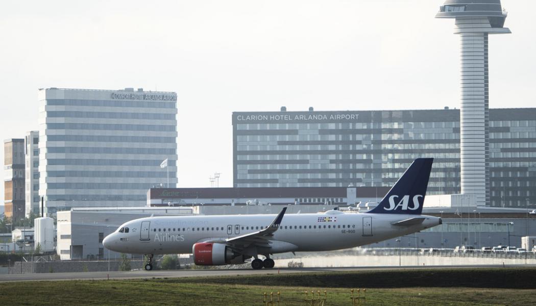 Fredrik Sandberg/TT: Flygbolaget SAS har varslat om lockout på Arlanda. Arkivbild.