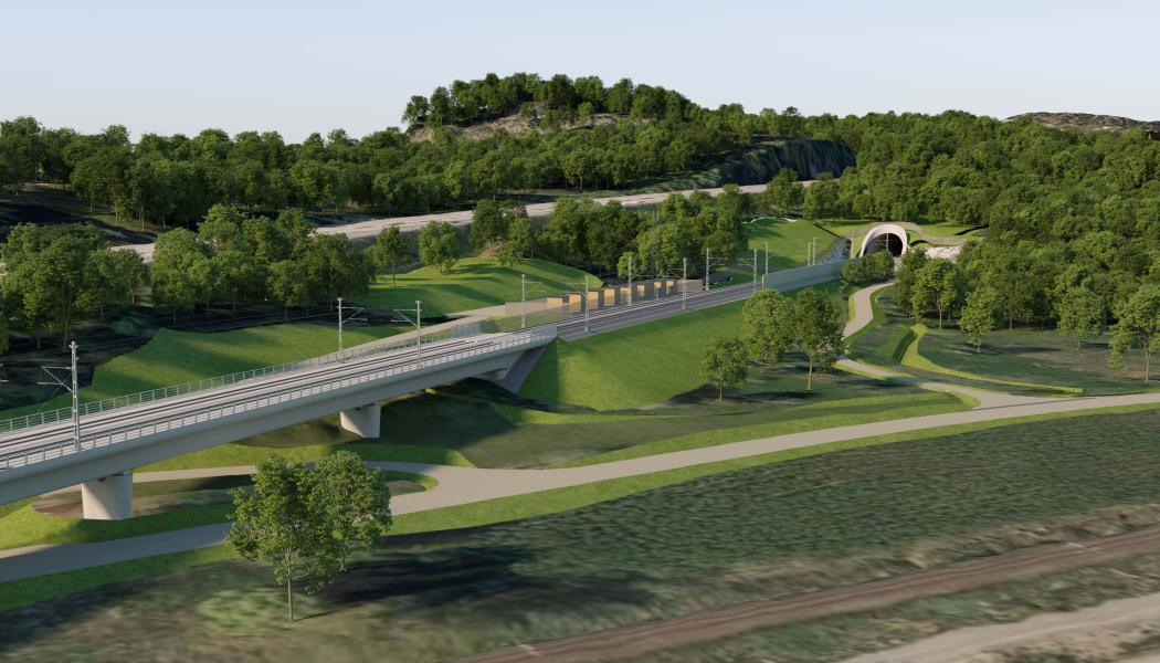 Tunneln blir en av Sveriges längsta järnvägstunnlar Bild: Trafikverket