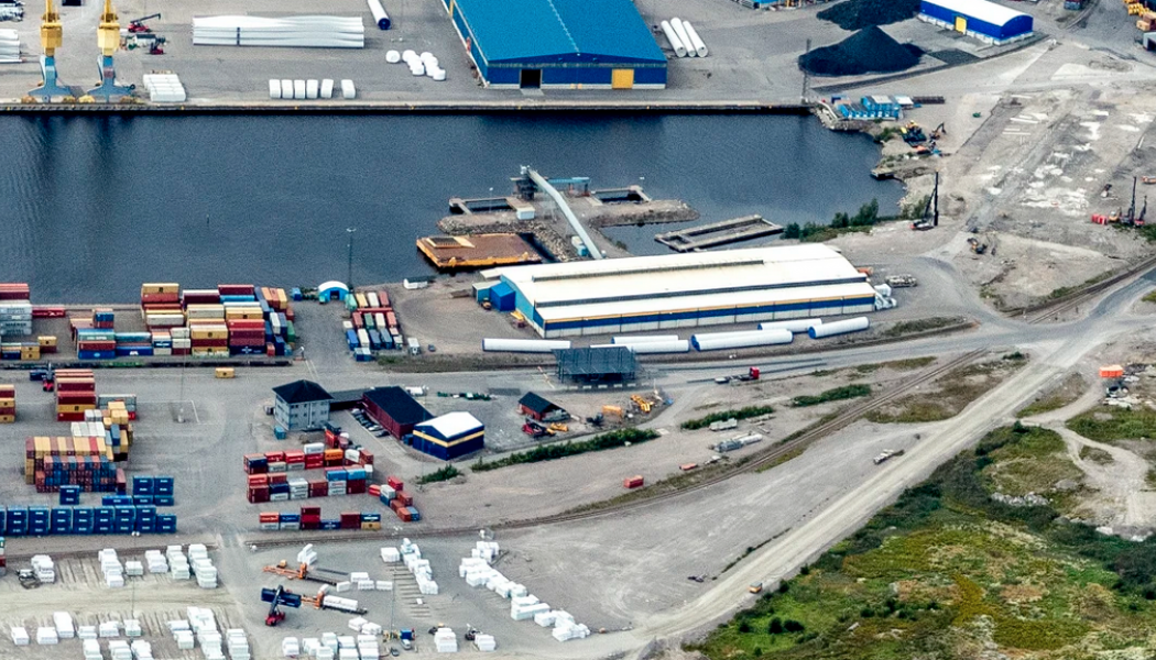 Planerad elanslutning av fartyg vid Bolidens terminal i Gävle hamn. Foto: Gävle hamn