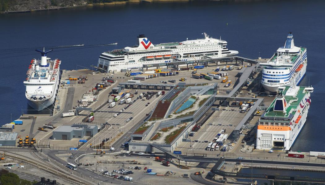Värtahamnen, Flygbild, stockholm, 2019 Foto: Stockholms Hamnar Byline: Ports of Stockholm