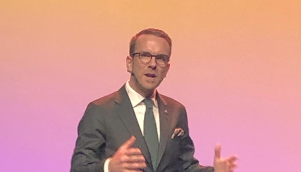 BILDTEXT: Infrastrukturminister Andreas Carlson (KD) medverkade på Järnvägsforum Norr i Luleå.
FOTO: Anders Carlsson