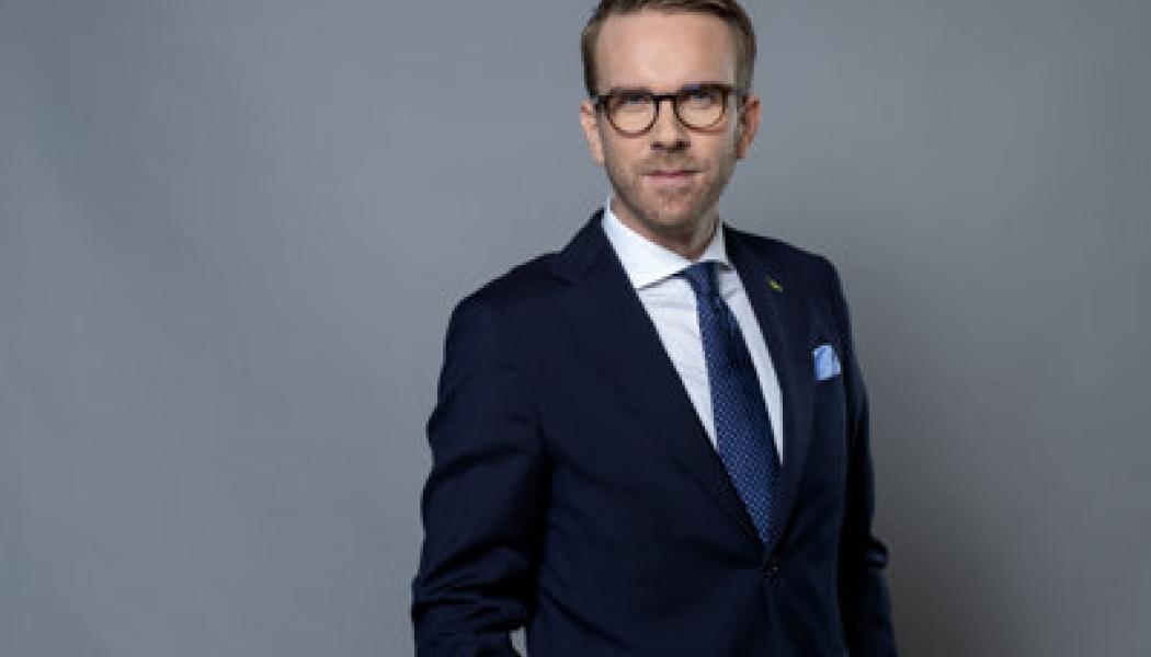 Infrastruktur- och bostadsminister Andreas Carlson. Foto: Kristian Pohl/Regeringskansliet