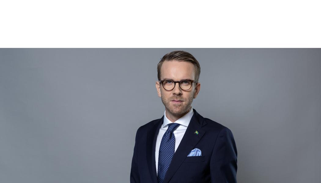Andreas Carlson, infrastruktur- och bostadsminister. Foto: Regeringskansliet