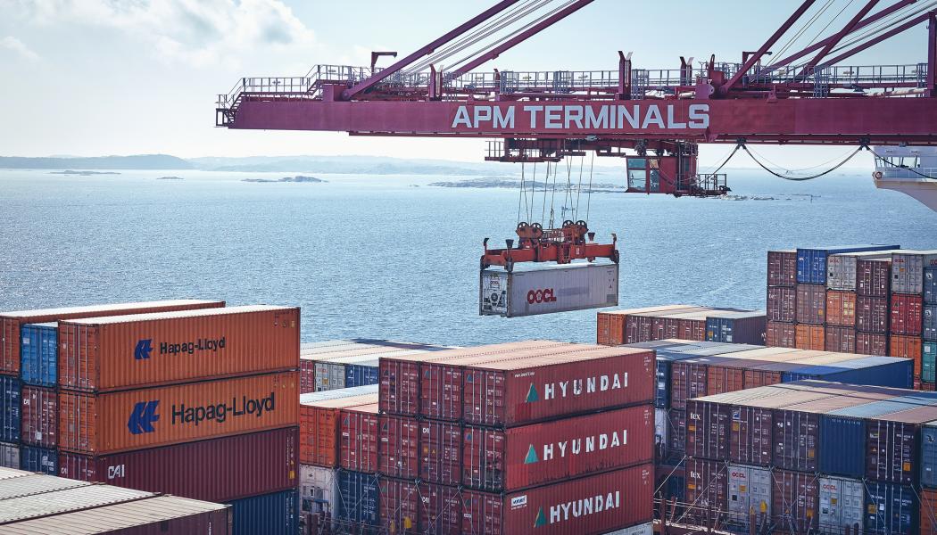 Under pandemin styrde många företag om sina godsvolymer till APM Terminals i Göteborg, en trend som bara accelererar. Foto: APM Terminals