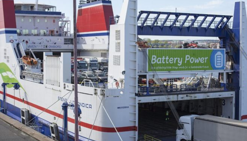Att ladda en el-färja kräver fem procent av Göteborgs totala elkonsumtion. Foto: Stena Recyceling