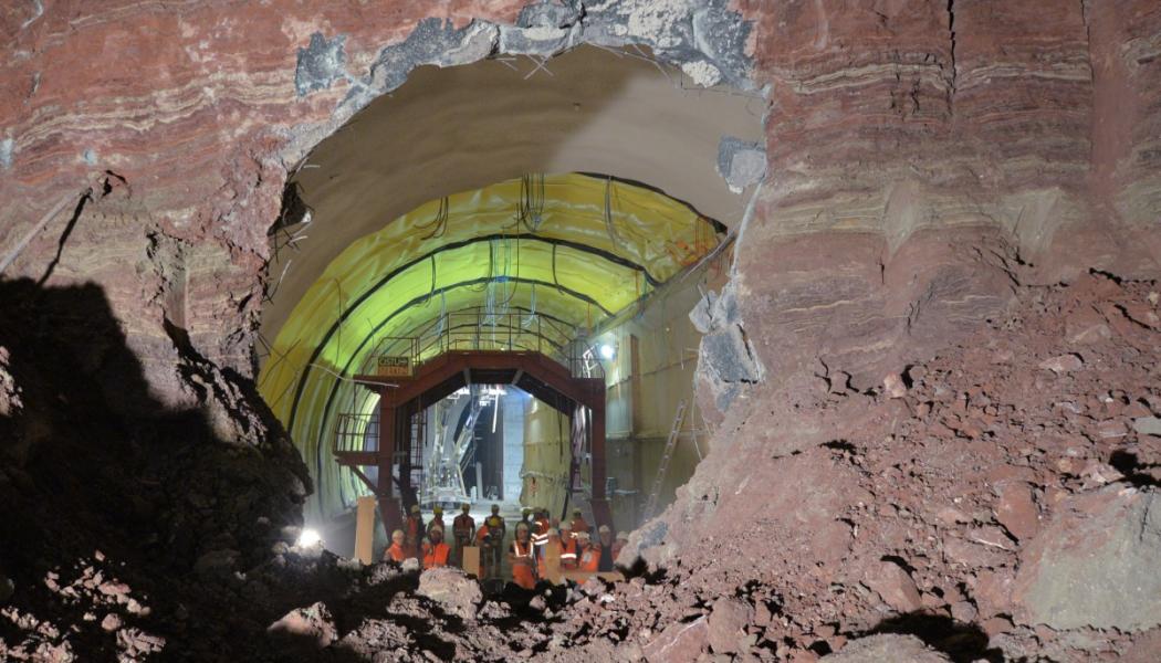 Andra genombrottet i Obertürkheimtunneln
Fotokälla/kredit: Deutsche Bahn Projekt Stuttgart–Ulm