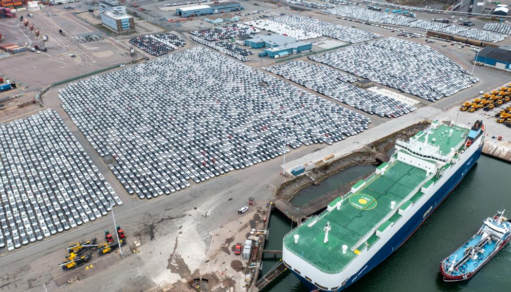 Bilterminalen i Göteborgs Hamn. Bild Göteborgs Hamn AB