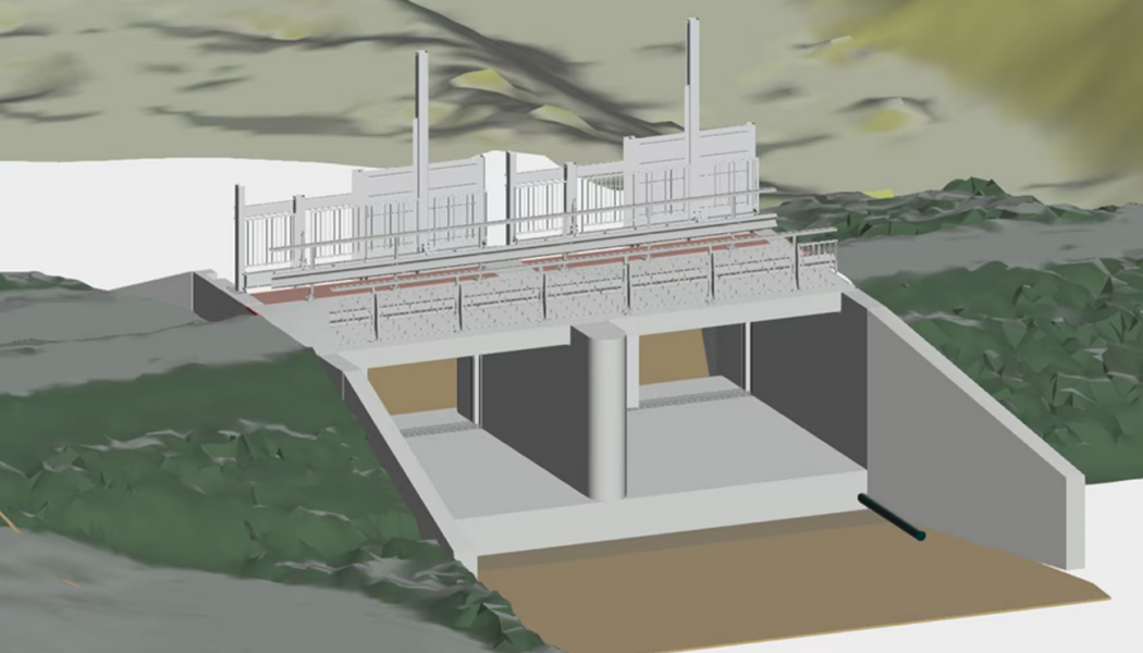Betongutskovet vid Graninge Kraftverk har projekterats helt digitalt. Bild: Norconsult