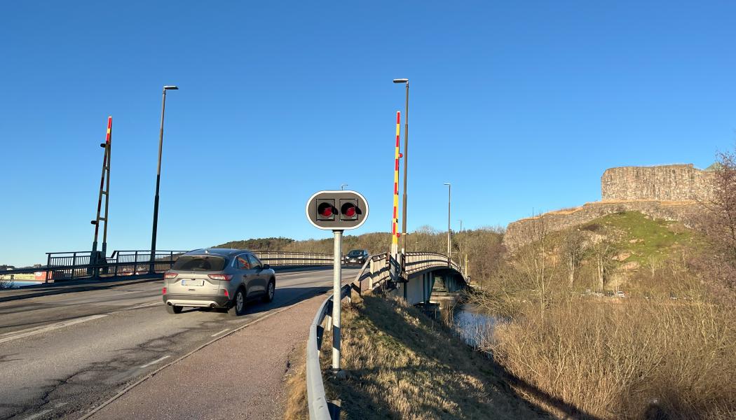 Bohusbron stängs för bilar. Foto: Trafik Göteborg