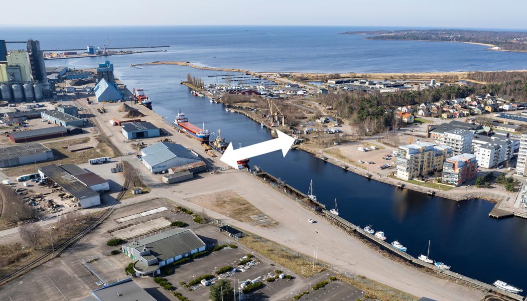 Här kommer Söderbron att ligga. Foto: Halmstads kommun