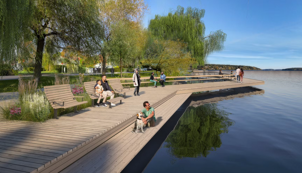 SVEAB ersätter gammal konstruktion med ny  brygga i Sigtuna kommun. Visionsbild: White arkitekter