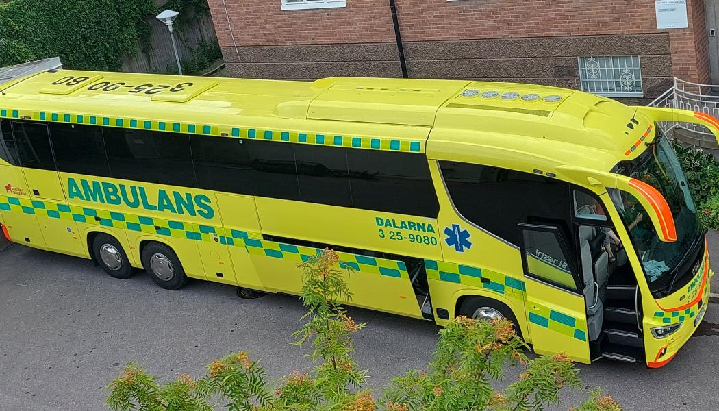 Ambulansbuss. Pressbild: Region Dalarna