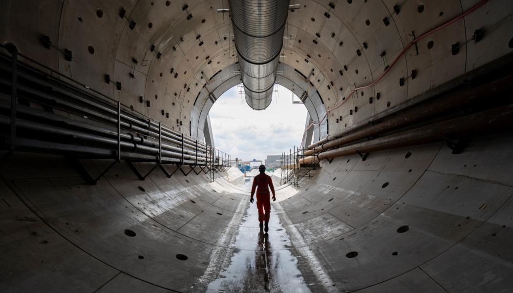 Tunneln i Chiltern sedd i riktning mot London. Foto: © HS2 Ltd (Projektet)