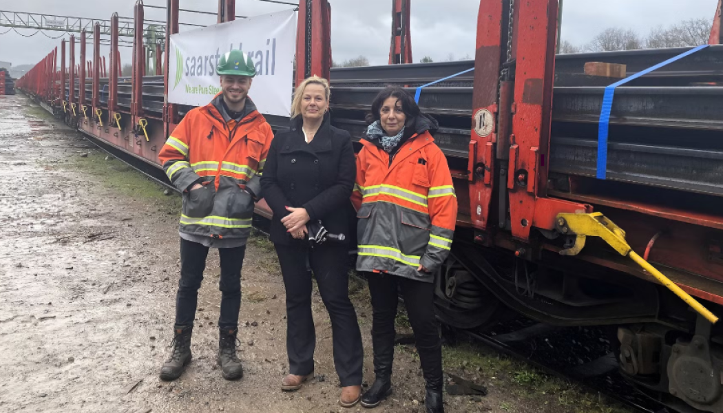 DB Cargo Full Load Solutions är ansvariga för logistikprocessen när 19 000 ton räls ska transporteras till Ukraina. Det är en del av projektet att återuppbygga landets infrastruktur. Foto: DB Cargo