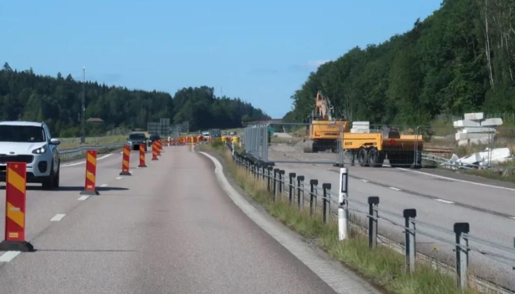 E45 norr om Lilla Edet. Foto: Trafikverket