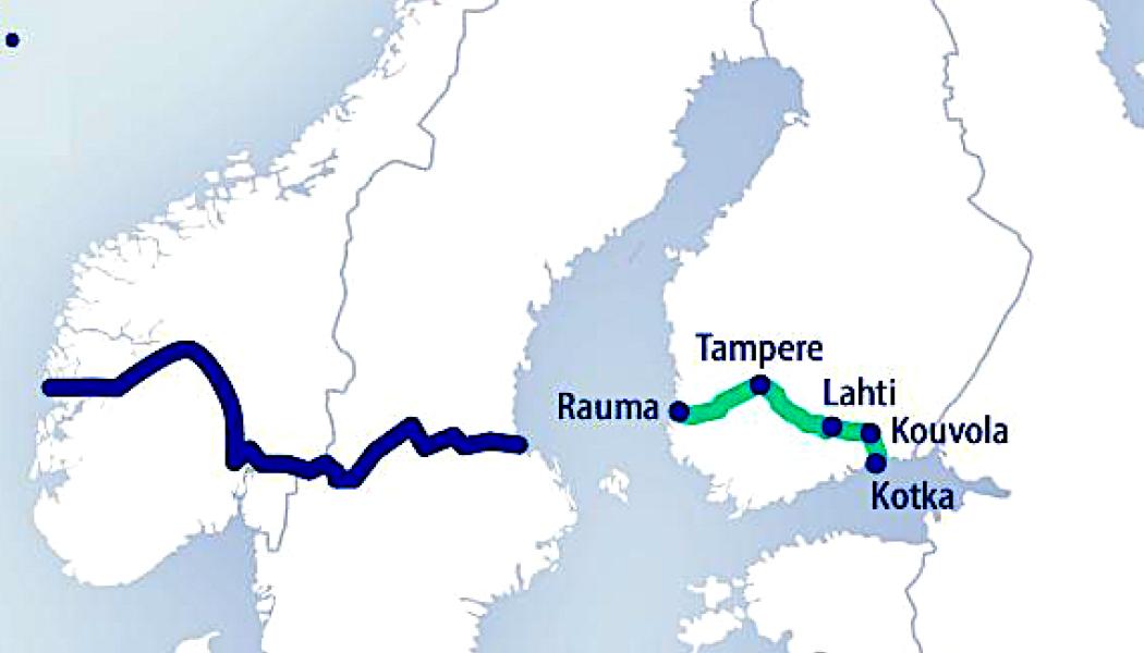 För närvarande går Europaväg 16, dvs. E16, från Nordirland via Skottland och Norge till Gävle i Sverige. Finland har för avsikt att föreslå att vägen ska förlängas till Finland. I Finland skulle väg E16 bestå av riksväg 12 mellan Raumo och Kouvola och riksväg 15 mellan Kouvola och Mussalö i Kotka. I Tammerfors skulle E16 bildas av ringvägen. Finlands andel av väg E16 skulle vara cirka 400 kilometer. I och med ändringarna skulle vägarna utöver den egna nationella numreringen anges med en ny E16-numrering. Karta: Finlands Kommunikationsministerium