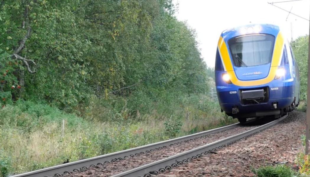 Järnvägen i Erikslund, Medelpad får linjerätning och brobyte. Foto: Trafikverket