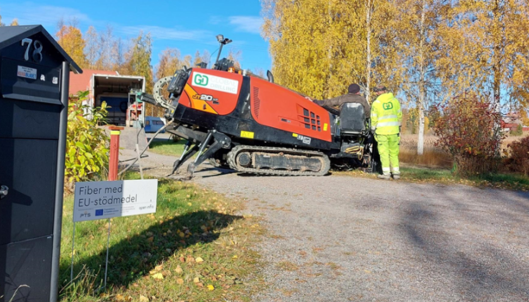 Ett sätt att ta sig förbi fysiska hinder vid fiberdragning är att borra sig under eller igenom hindret. Foto: Open Infra