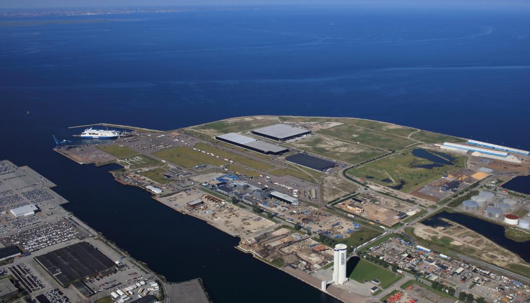 Flygbild över Malmö hamn. Foto: CMP