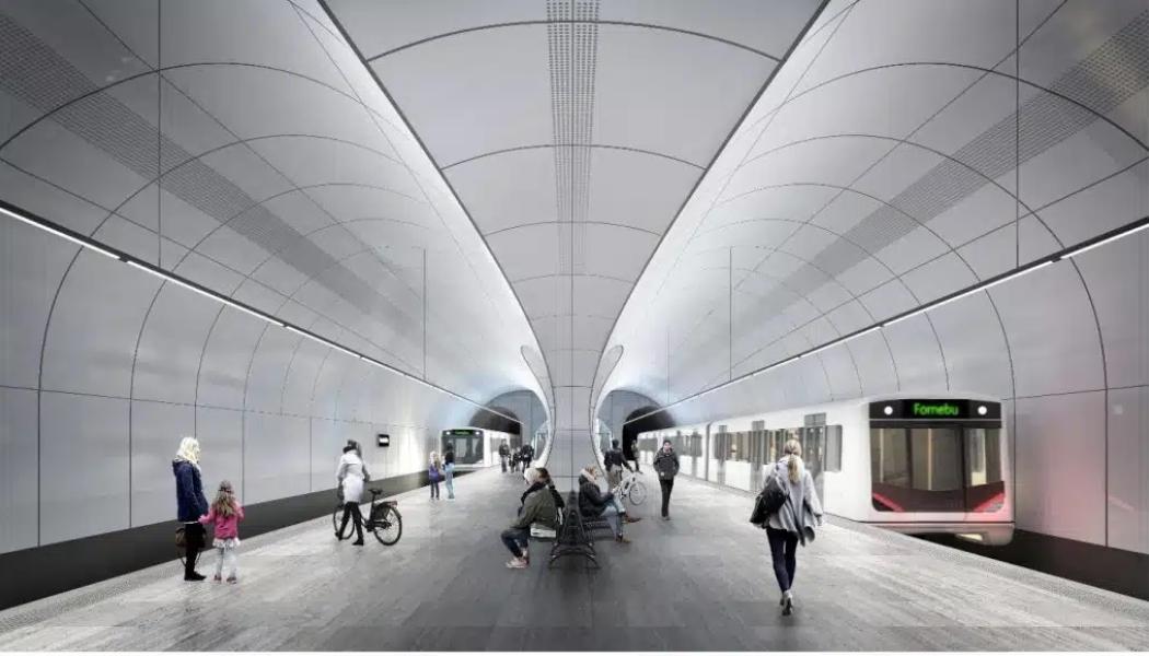 Fornebubanen är ett 7,7 kilometer långt infrastrukturprojekt i Oslo med en budget på över 2,4 miljarder euro. Projektet inkluderar byggandet av sex nya tunnelbanestationer, över 10 000 bostäder samt kommersiella fastigheter som ska stödja mer än 20 000 nya arbetstillfällen. Denna nya tunnelbana är avgörande för att stödja tillväxt och utveckling i Osloområdet genom att erbjuda ett pålitligt och miljövänligt alternativ till motoriserad trafik. Illustration: Novorender: 