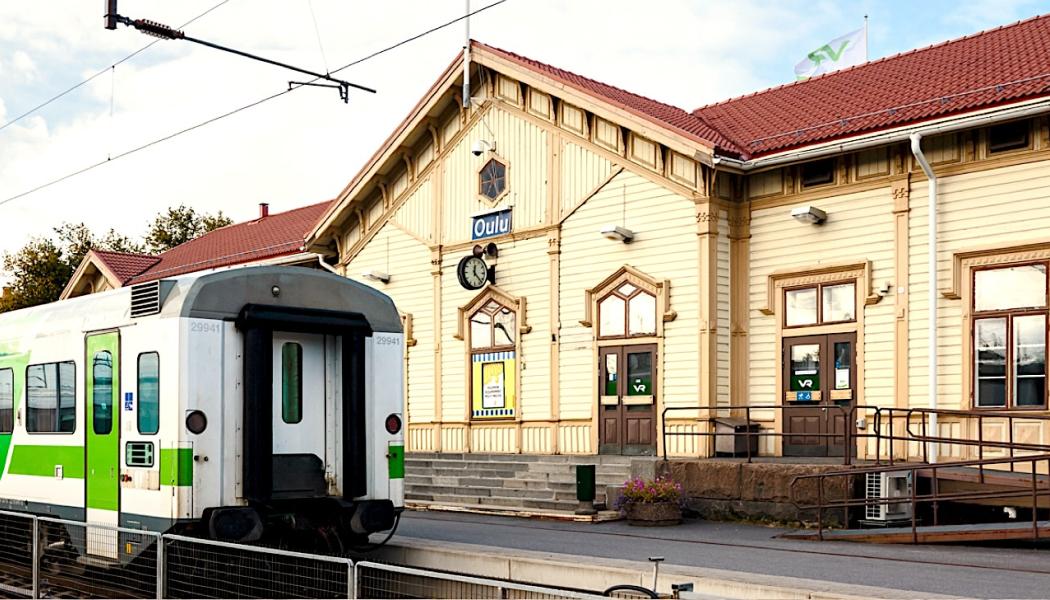 Historiska järnvägstationen i Uleåborg. Foto: VR