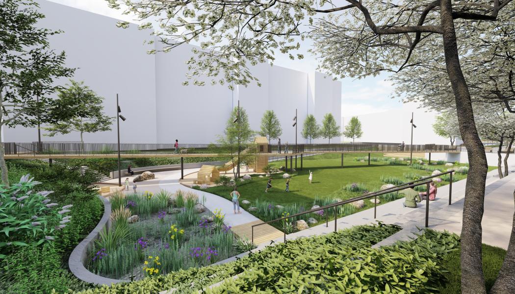 Hydrodromen. Visionsbild: Radar Arkitektur & Planering