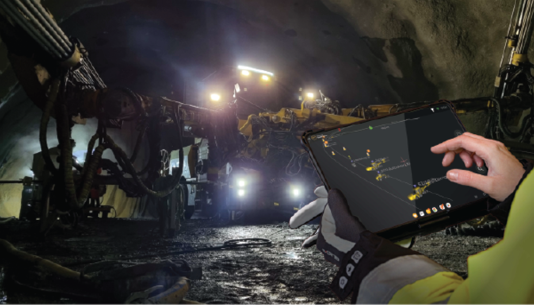 Den digitala lösningen är utvecklad för att förbättra effektiviteten och säkerheten vid tunnelbyggen. Foto: Epiroc