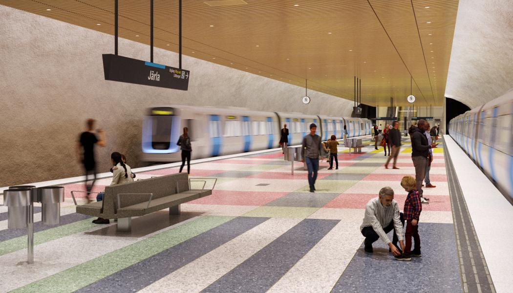 Visionsbild av Järlas plattform: Region Stockholm/Sweco